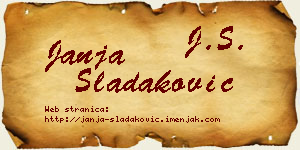 Janja Sladaković vizit kartica